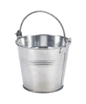 Galvanised Steel Serving Bucket 10cm (d) - Case Qty 1