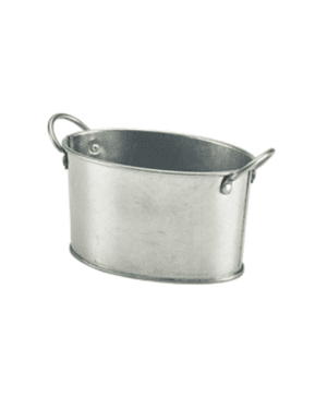 Galvanised Steel Serving Bucket 12.5 x 8.5 x 6.5cm - Case Qty 1