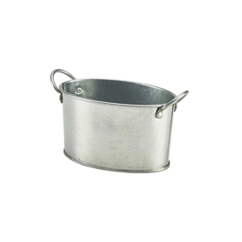 Galvanised Steel Serving Bucket 12.5 x 8.5 x 6.5cm - Case Qty 1