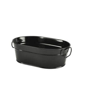 Galvanised Steel Serving Bucket Black 23 x 15 x 7cm - Case Qty 1