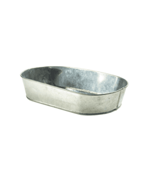 Galvanised Steel Serving Platter 24x15cm - Case Qty 1