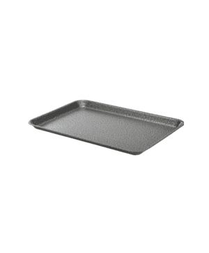 Galvanised Steel Tray 37x26.5x2cm Hammered Silver - Case Qty 1