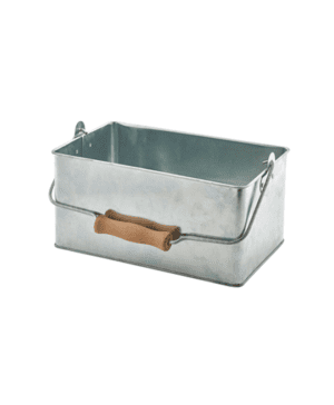 Galvanised Steel Rectangular Table Caddy 24.5x15.5x12.5cm - Case Qty 1