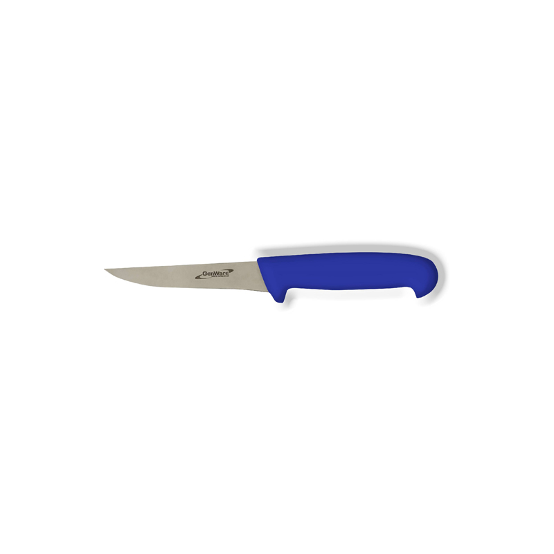 Genware Rigid Boning Knife 12.7cm 5" - Blue - Case Qty 1