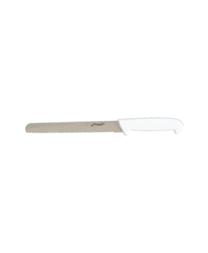Genware Bread Knife White (Serrated) 20.3cm 8" - Case Qty 1