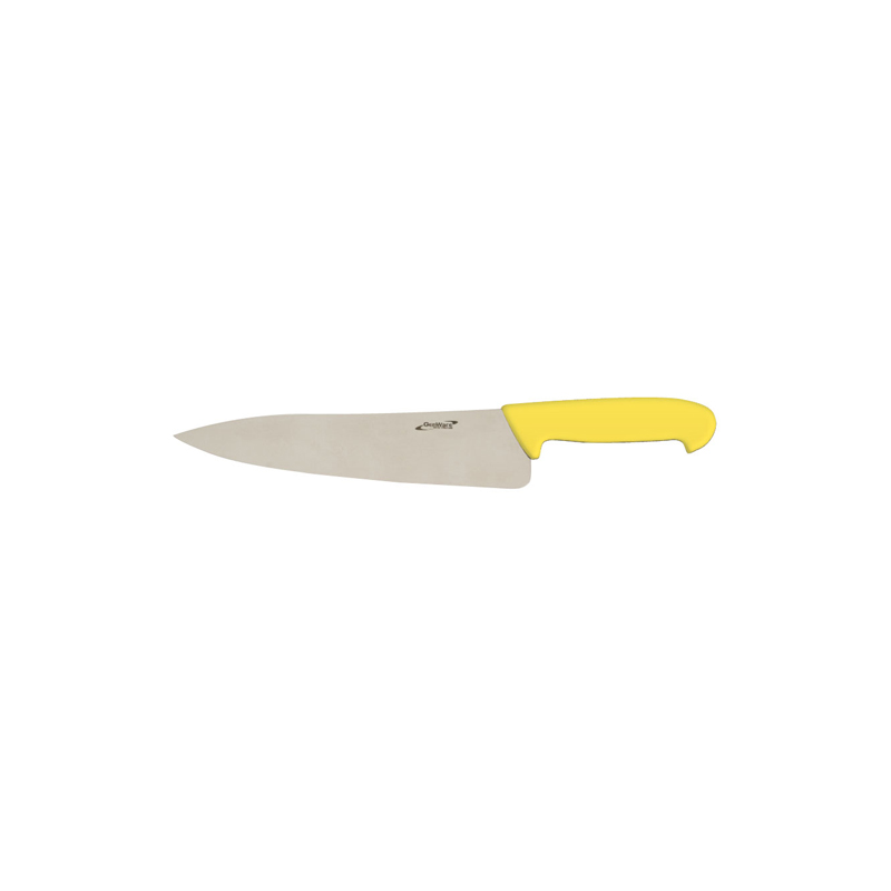 Genware Chef Knife Yellow 25.4cm 10" - Case Qty 1