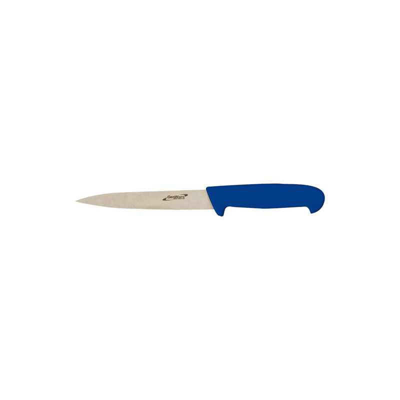 Genware Flexible Filleting Knife Blue 15.2cm 6" - Case Qty 1