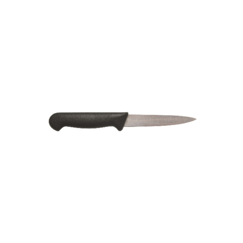 Genware Vegetable Knife Black 10.2cm 4" - Case Qty 1