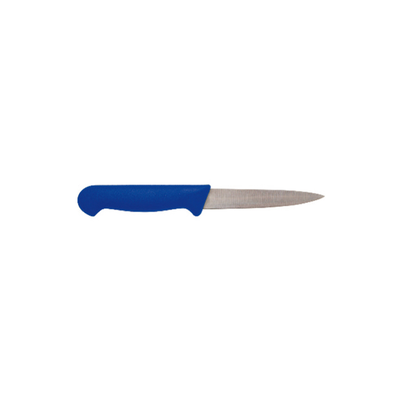 Genware Vegetable Knife Blue 10.2cm 4" - Case Qty 1