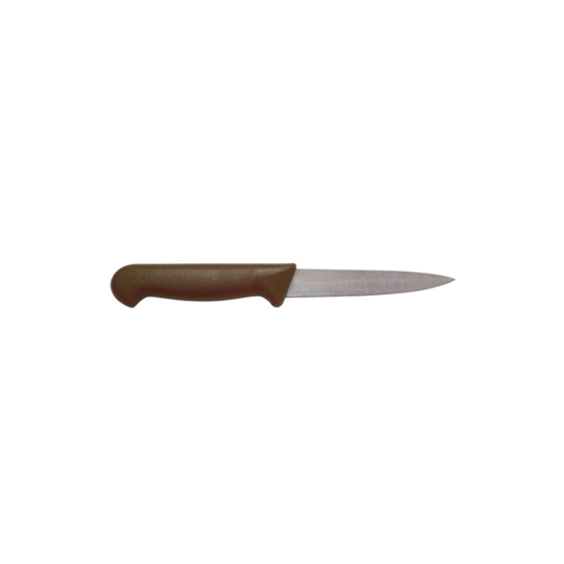 Genware Vegetable Knife Brown 10.2cm 4" - Case Qty 1
