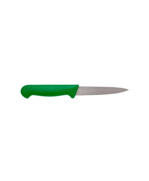 Genware Vegetable Knife Green 10.2cm 4" - Case Qty 1
