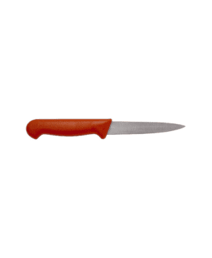 Genware Vegetable Knife Red 10.2cm 4" - Case Qty 1