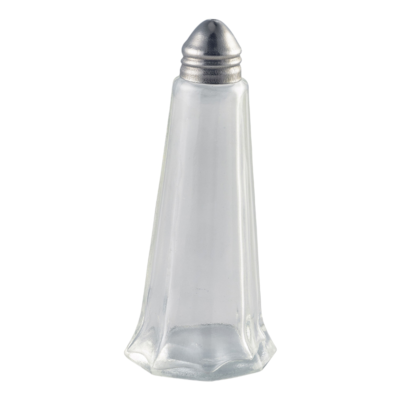 Glass Lighthouse Salt Shaker Silver Top - Case Qty 1