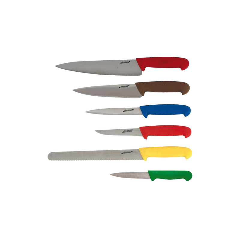 6 Piece Colour Coded Knife Set + Knife Wallet - Case Qty 1