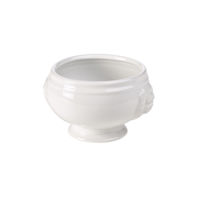 Lion-Head Soup Bowl White 11cm 14oz - Case Qty 6