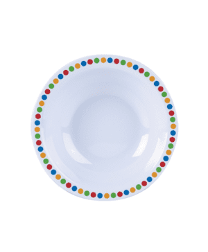 Genware Melamine 6" Bowl- Coloured Circles - Case Qty 12