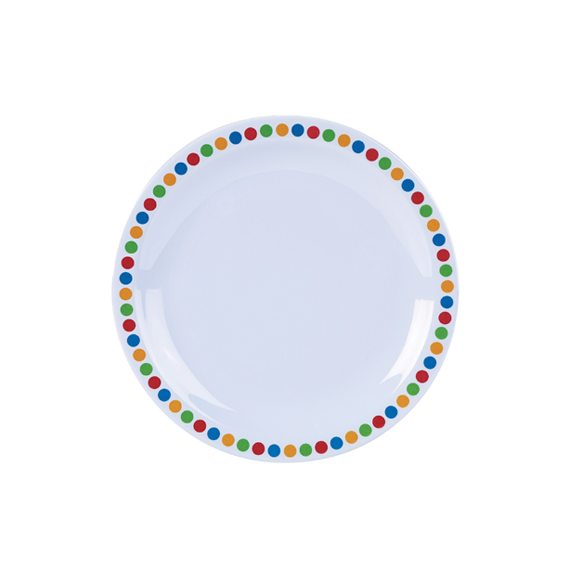 Genware Melamine 6.25" Plate- Coloured Circle - Case Qty 12