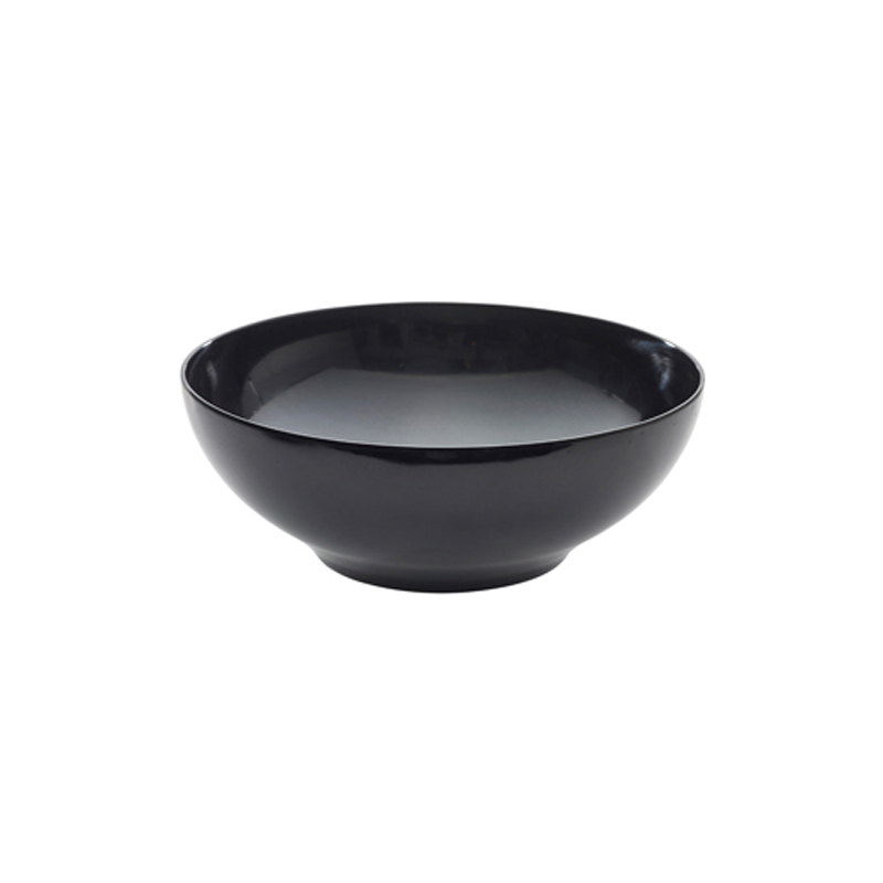 Black Melamine Round Buffet Bowl 25.7 x 9.5cm - Case Qty 1