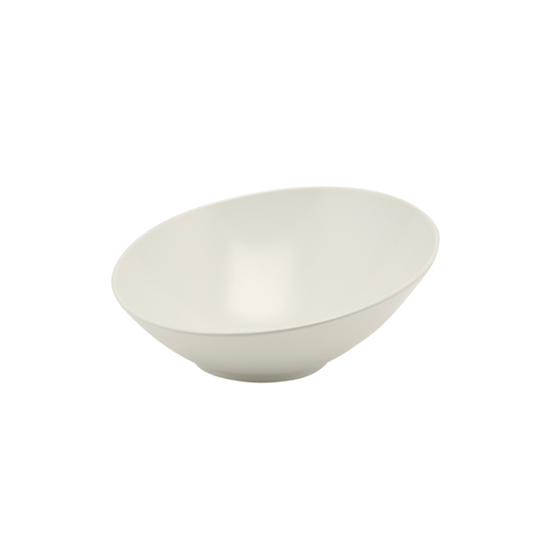 White Melamine Slanted Buffet Bowl 21 x 20 x 10cm - Case Qty 1