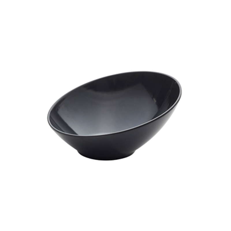 Black Melamine Slanted Buffet Bowl 21 x 20 x 10cm - Case Qty 1