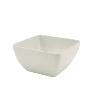 White Melamine Curved Square Bowl 12.5 x 6cm - Case Qty 1