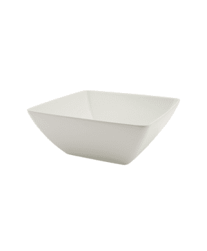 White Melamine Curved Square Bowl 26.2 x 9.8cm - Case Qty 1