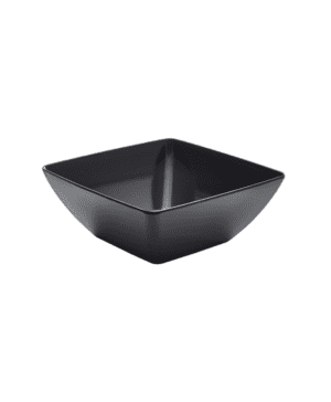 Black Melamine Curved Square Bowl 26.2 x 9.8cm - Case Qty 1