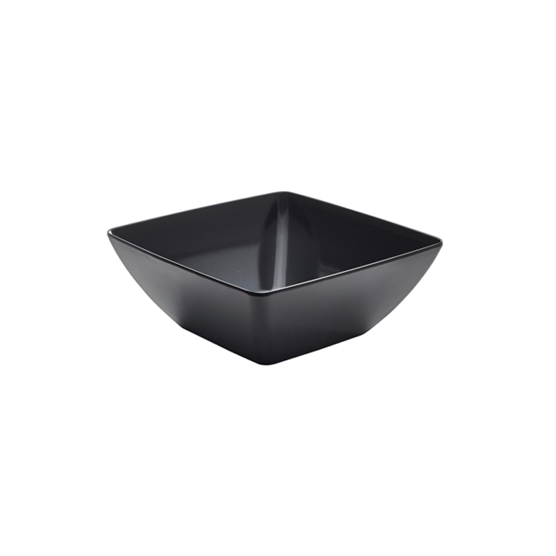 Black Melamine Curved Square Bowl 26.2 x 9.8cm - Case Qty 1