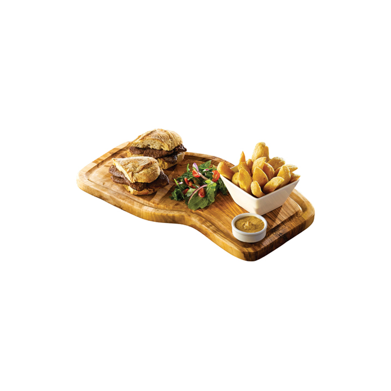 Olive Wood Serving Board with Groove 40x21cm+/- - Case Qty 1