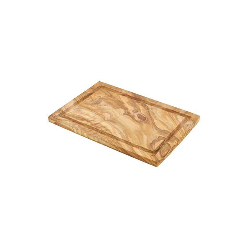 Olive Wood Serving Board with Groove 30x20cm+/- - Case Qty 1