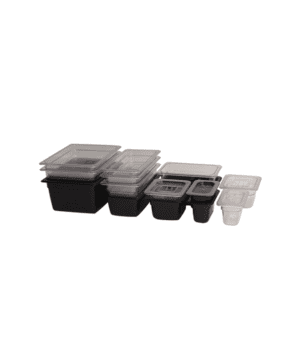 Polycarbonate Gastronorm Pan 1/9 100mm Black - Case Qty 1