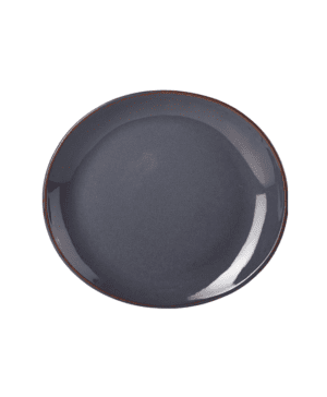 Terra Stoneware Rustic Blue Oval Plate 21x19cm - Case Qty 6