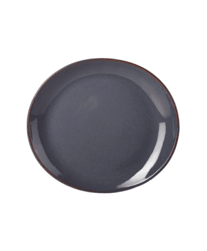 Terra Stoneware Rustic Blue Oval Plate 25x22cm - Case Qty 6