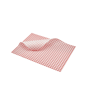 Greaseproof Paper Red Gingham Print 35 x 25cm - Case Qty 1