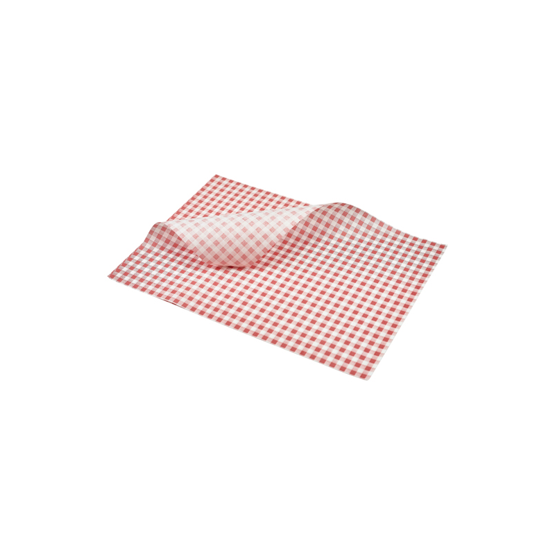 Greaseproof Paper Red Gingham Print 35 x 25cm - Case Qty 1