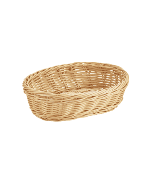 Oval Polywicker Basket 22.5 x 15.5 x 6.5cm - Case Qty 1