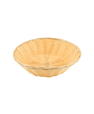 Round Polywicker Basket 9.5"(d) x 2.5" Deep - Case Qty 1