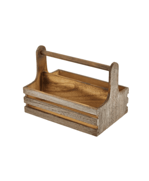 Rustic Wooden Table Caddy - Case Qty 1