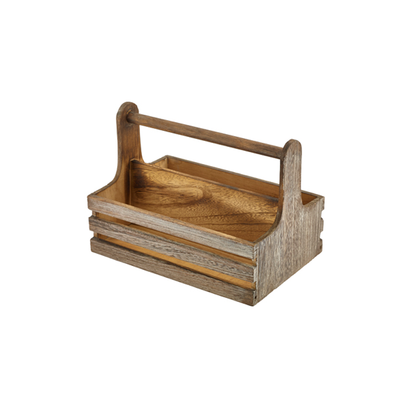 Rustic Wooden Table Caddy - Case Qty 1