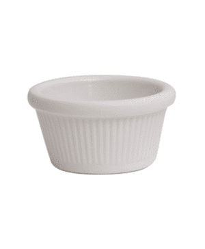 Ramekin Fluted 2oz White 71x36mm - Case Qty 1