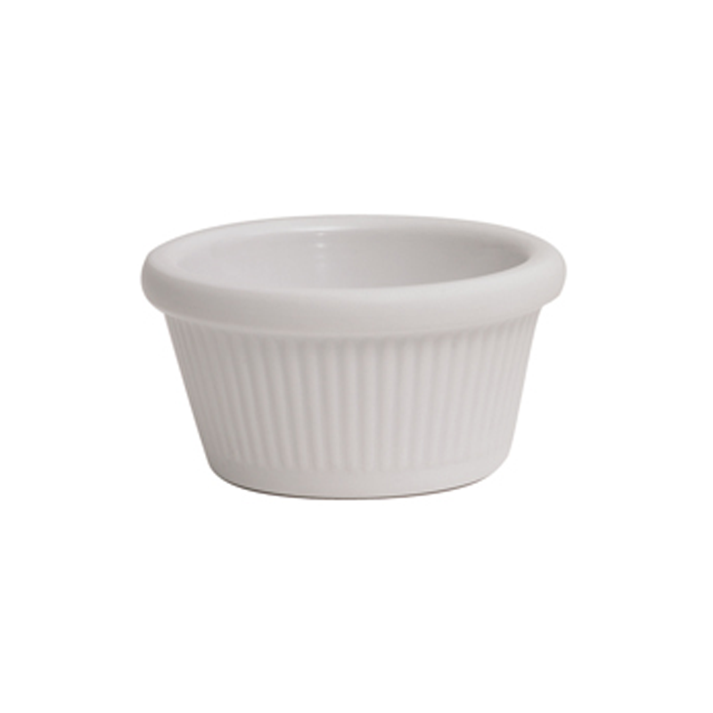 Ramekin Fluted 2oz White 71x36mm - Case Qty 1