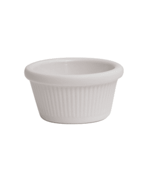 Ramekin 3oz Fluted White 81x36mm - Case Qty 1