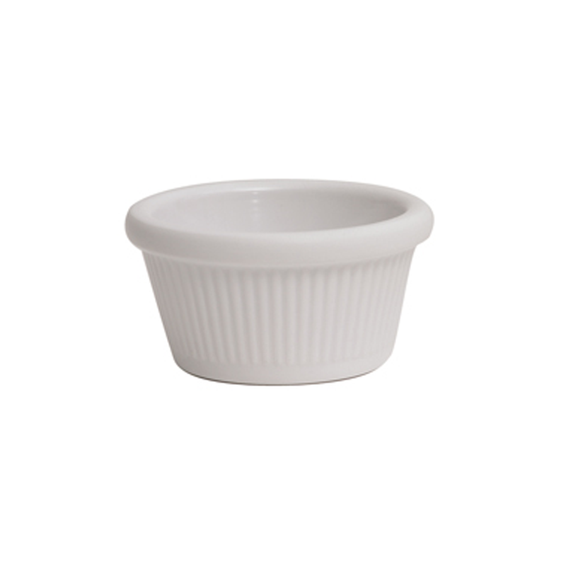 Ramekin 3oz Fluted White 81x36mm - Case Qty 1