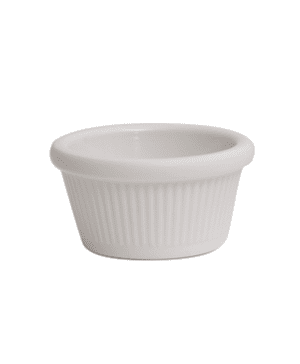 Ramekin 4oz Fluted White 86x36mm - Case Qty 1