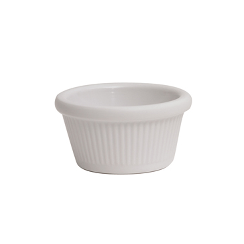 Ramekin 4oz Fluted White 86x36mm - Case Qty 1