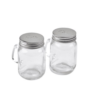 Mason Jar Salt & Pepper Shaker Set - Case Qty 1