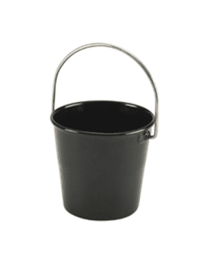 St/Steel Miniature Bucket 4.5cm (d) Black - Case Qty 1