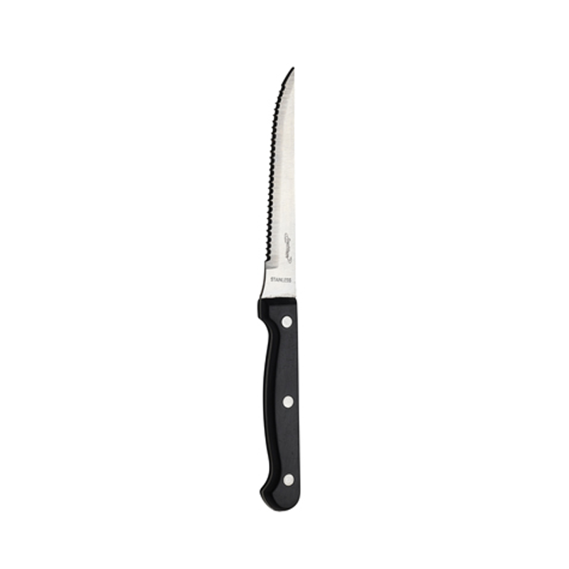 Steak Knife Black Poly Handle - 22cm (12's) - Case Qty 1