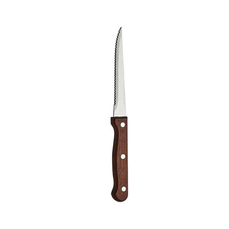 Steak Knife Dark Wood Handle Full Tang 21.5cm (12's) - Case Qty 1
