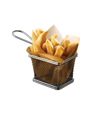 Serving Fry Basket Rectangular 10 x 8 x 7.5cm - Case Qty 1